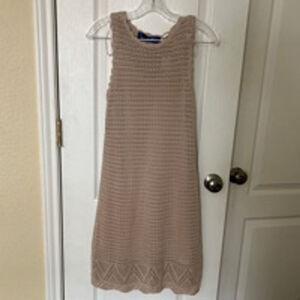 Blue Rair beige dress￼New with out tag size S